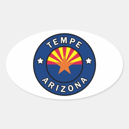 Sticker Ovale Tempe Arizona (Devant)