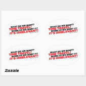 Sticker Ovale Temps de déplacement (Feuille)