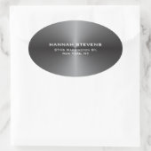 Sticker Ovale Tendance simple gris clair élégant moderne (Sac)