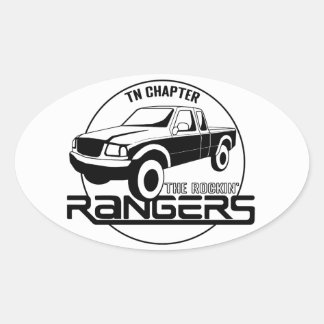 Sticker Ovale Tennessee, TN - Chapitre des Rangers de Rockin