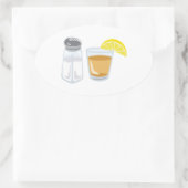 Sticker Ovale Tequila Boire Verre Sel Shaker Lemon (Sac)