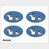 Sticker Ovale Tern Love (Feuille)
