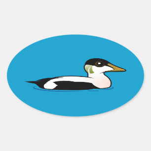 Sticker Ovale Terrain communal Eider de Birdorable
