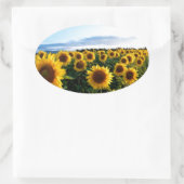 Sticker Ovale Terrain de tournesol (Sac)