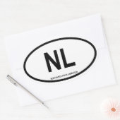 Sticker Ovale Terre-Neuve-et-Labrador "NL" (Enveloppe)