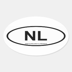 Sticker Ovale Terre-Neuve-et-Labrador "NL"