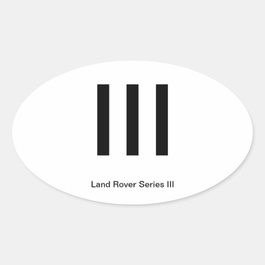 Sticker Ovale Terre Rover série III ovale (Devant)