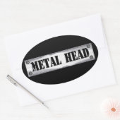 Sticker Ovale Tête métallique (Enveloppe)