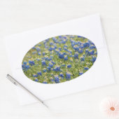 Sticker Ovale Texan Fleur sauvage Bluebonnets peinture numérique (Enveloppe)