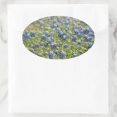 Sticker Ovale Texan Fleur sauvage Bluebonnets peinture numérique (Sac)