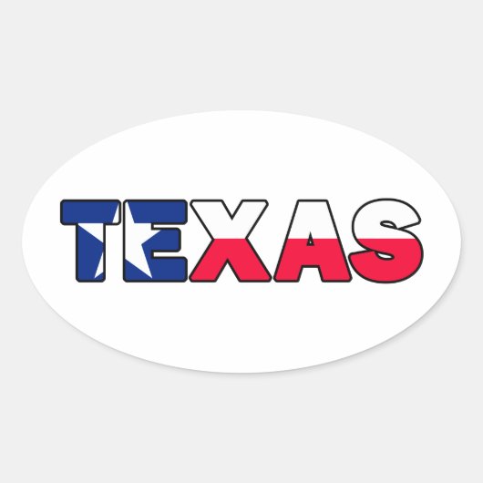 Sticker Ovale Texas (Devant)