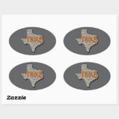 Sticker Ovale Texas (Feuille)