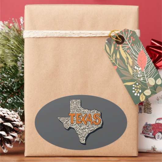 Sticker Ovale Texas (vacances)