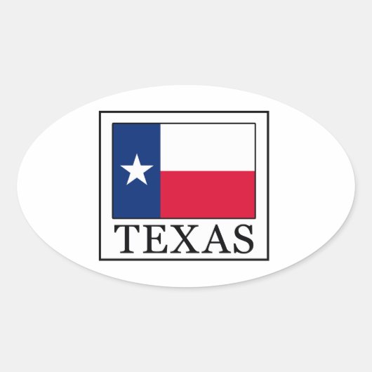Sticker Ovale Texas (Devant)
