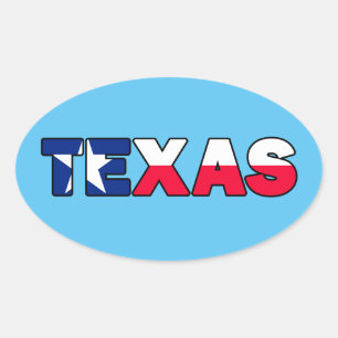 Sticker Ovale Texas