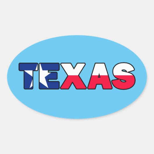 Sticker Ovale Texas (Devant)