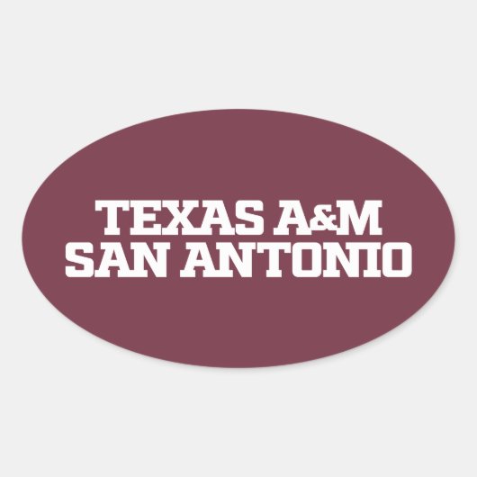 Sticker Ovale Texas A&M San Antonio (Devant)