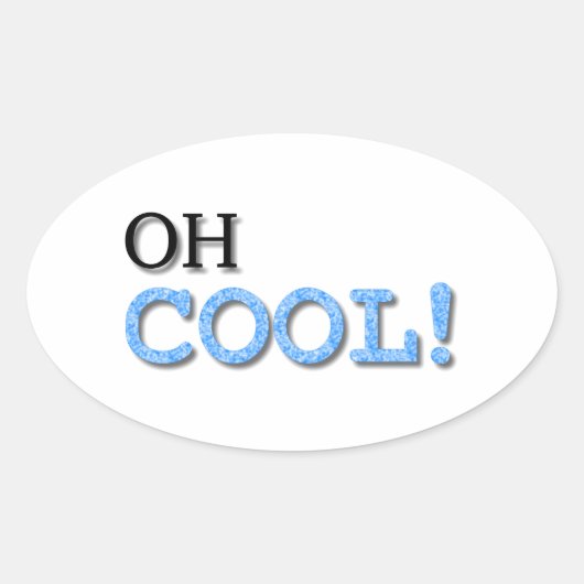 Sticker Ovale Texte Cool (Devant)
