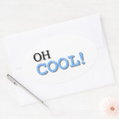 Sticker Ovale Texte Cool (Enveloppe)