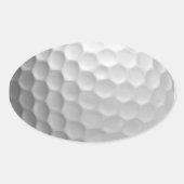 Sticker Ovale Texture de balle de golf blanche gaufree (Devant)