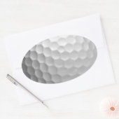 Sticker Ovale Texture de balle de golf blanche gaufree (Enveloppe)