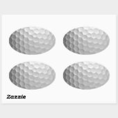 Sticker Ovale Texture de balle de golf blanche gaufree (Feuille)