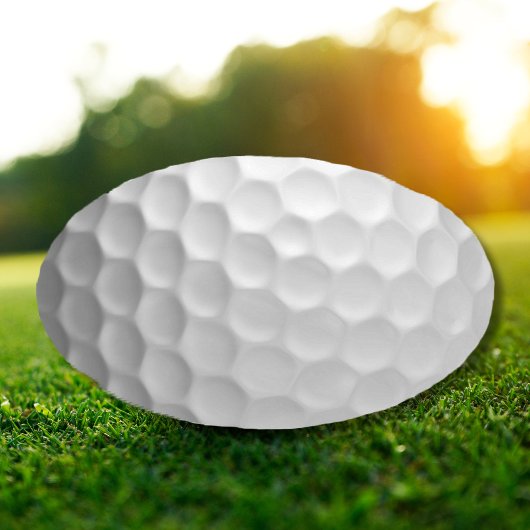 Sticker Ovale Texture de balle de golf blanche gaufree