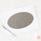 Sticker Ovale Texture en cuir (Enveloppe)