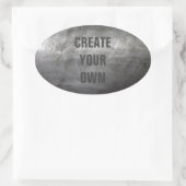 Sticker Ovale Texture métallique brossée (Sac)