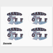 Sticker Ovale TGIF Hakuna Matata mains off Boo Drôle Visage (Feuille)