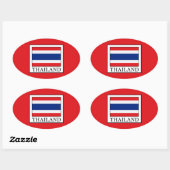 Sticker Ovale Thaïlande (Feuille)