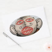 Sticker Ovale Thailande Fantôme, Festival Phi Ta Khon Mask, Loei (Enveloppe)