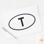 Sticker Ovale Thaïlande "T" (Enveloppe)