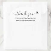 Sticker Ovale Thank You For Your Purchase | Small Business (Sac)