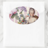 Sticker Ovale Thé au Petit Trianon - rose (Sac)