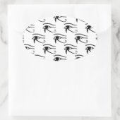 Sticker Ovale The Eye Of Horus Pattern (Sac)