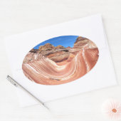 Sticker Ovale The Wave, Coyote Butte North, Vermillion Cliffs (Enveloppe)