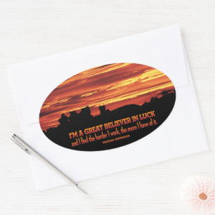 Sticker Ovale Thomas Jefferson Citation Inspirationnelle "La cha