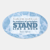 Sticker Ovale Thomas Jefferson Citation Inspirationnelle "Princi (Devant)