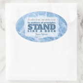 Sticker Ovale Thomas Jefferson Citation Inspirationnelle "Princi (Sac)