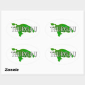 Sticker Ovale Thurgovia - Thurgau (Feuille)