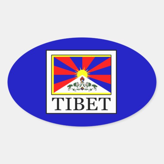Sticker Ovale Tibet (Devant)