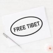 STICKER OVALE TIBET GRATUIT (Enveloppe)