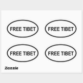 STICKER OVALE TIBET GRATUIT (Feuille)