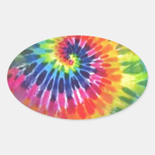 Sticker Ovale Tie Dye (Devant)
