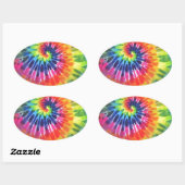 Sticker Ovale Tie Dye (Feuille)