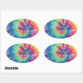 Sticker Ovale Tie Dye One (Feuille)