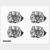 Sticker Ovale Tiger (Feuille)