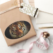 Sticker Ovale Tigre (Cadeaux)