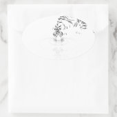 Sticker Ovale Tigre à boire (Sac)